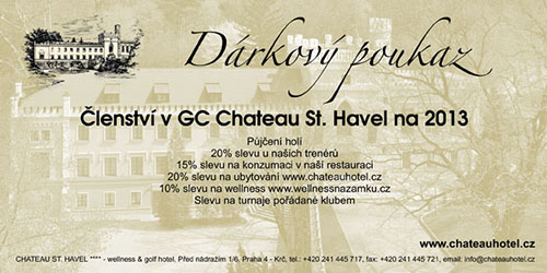 Členství v GC Chateau St. Havel na 2013